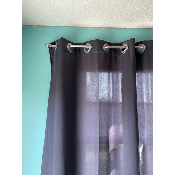 Gray Silver Curtain Panels With Grommets Room Darkening 100% Polyester 6 Panels - Picture 8 of 11